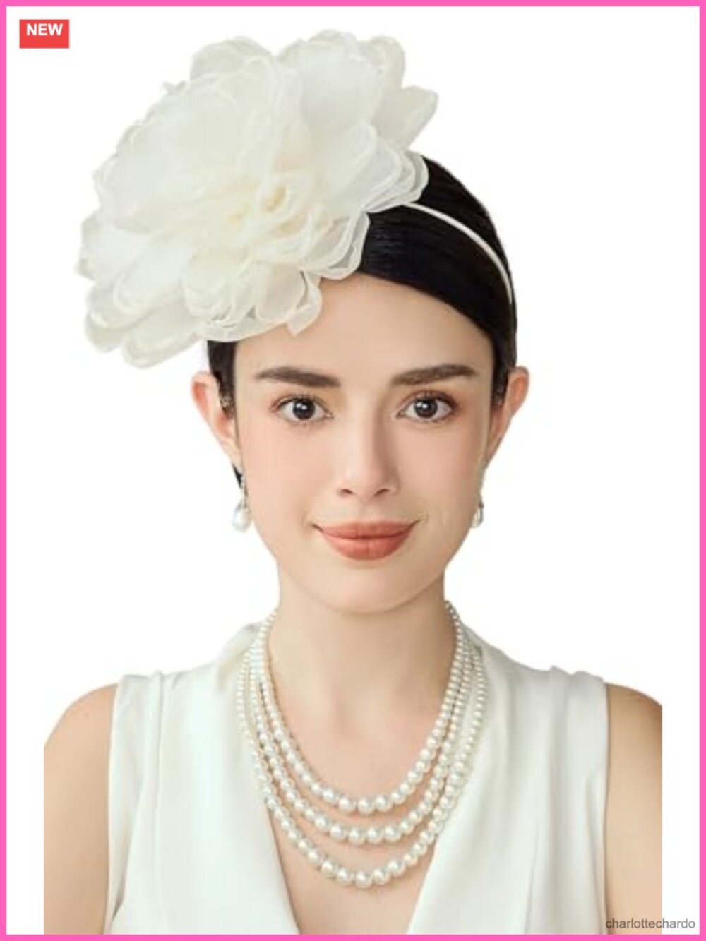 Mesh Floral Fascinator Hat Headband Hair Clip Tea Party Wedding